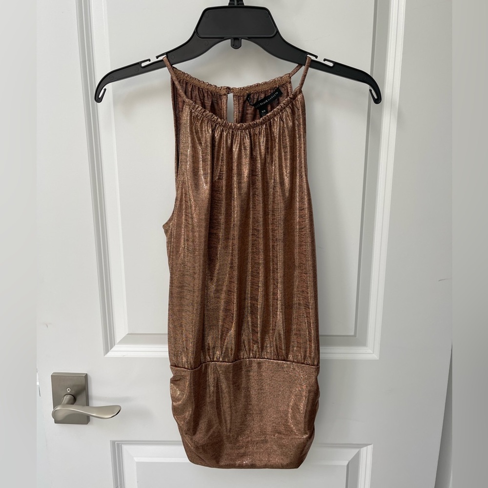 White House Black Market metallic date night top